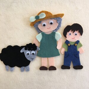 Baa Baa Black Sheep Pattern to Make Felt Pieces for a Felt Story Board ...