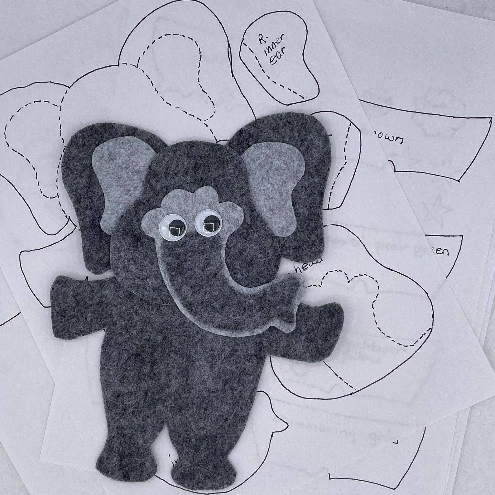 If Elephants Wore Pants Felt Story Pattern Flannel Board DIY - Etsy