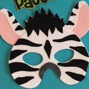 Elephant mask, Giraffe Mask, Zebra Face Mask, Mask Pattern PDF, Pretend Play, Easy DIY pattern PDF Pattern Only image 9