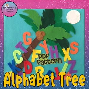 Alphabet Tree, Felt Story Board Pattern, Educational, Alphabet, Montessori, Colors - PDF Pattern Only