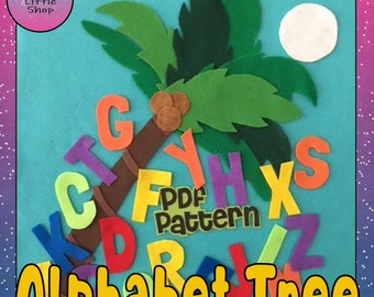 Alphabet Tree, Felt Story Board Pattern, Educational, Alphabet, Montessori, Colors - PDF Pattern Only