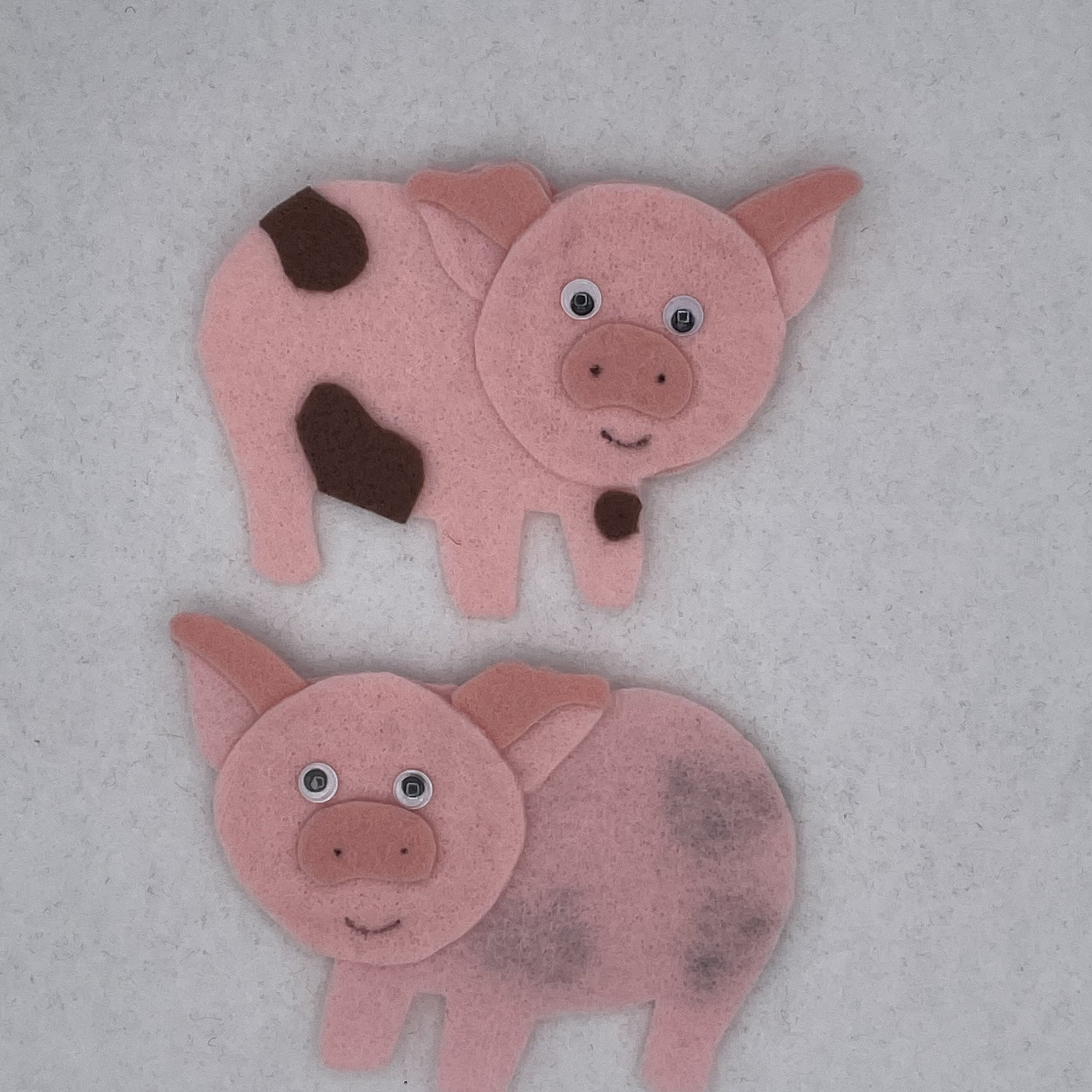5 Little Muddy Pigs Felt Pattern for Use on a Felt Board PDF - Etsy