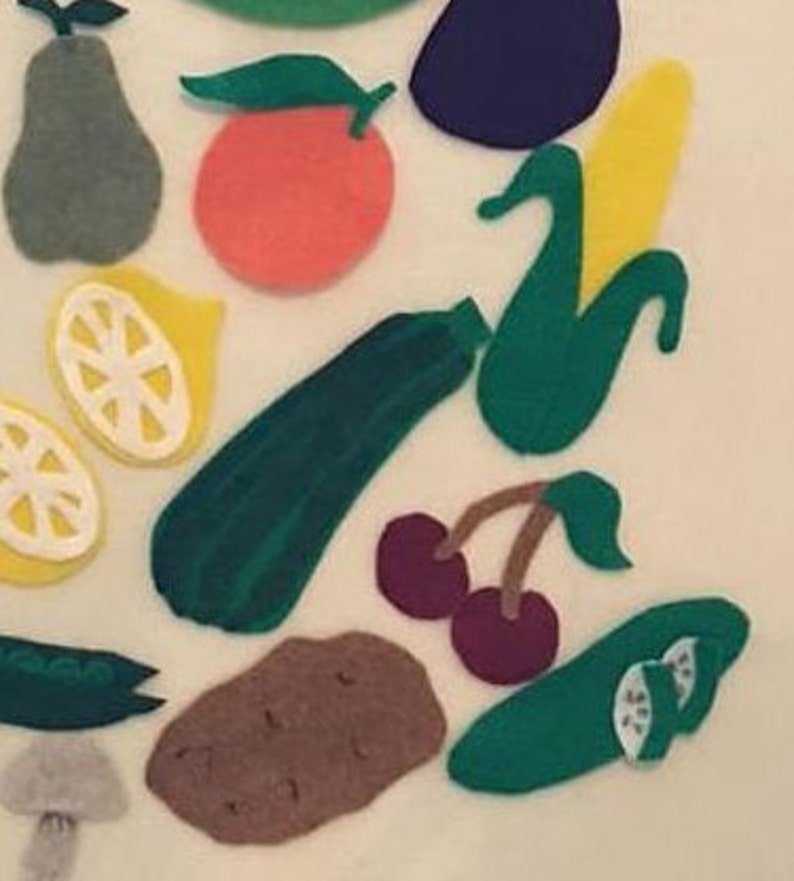 PDF PATTERNS ONLY Fruits and Veggies Patterns For Felt Board or Flannel board