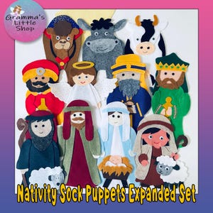 Patrón sin costura para títeres de calcetín de la Natividad: María, José, Reyes y más (PATRÓN PDF SOLAMENTE)
