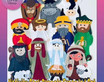 Nativity Sock Puppet No Sew Pattern, Mary, Joseph, Kings and More (PDF PATTERN ONLY)