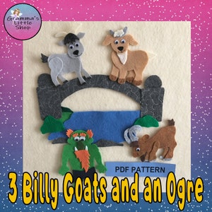 3 Billy Goats and an Ogre Felt Story Board Pattern  -   PDF PATTERNS ONLY