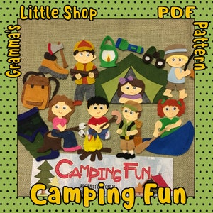 Camping Fun Felt Board Pattern  //  PDF PATTERN ONLY