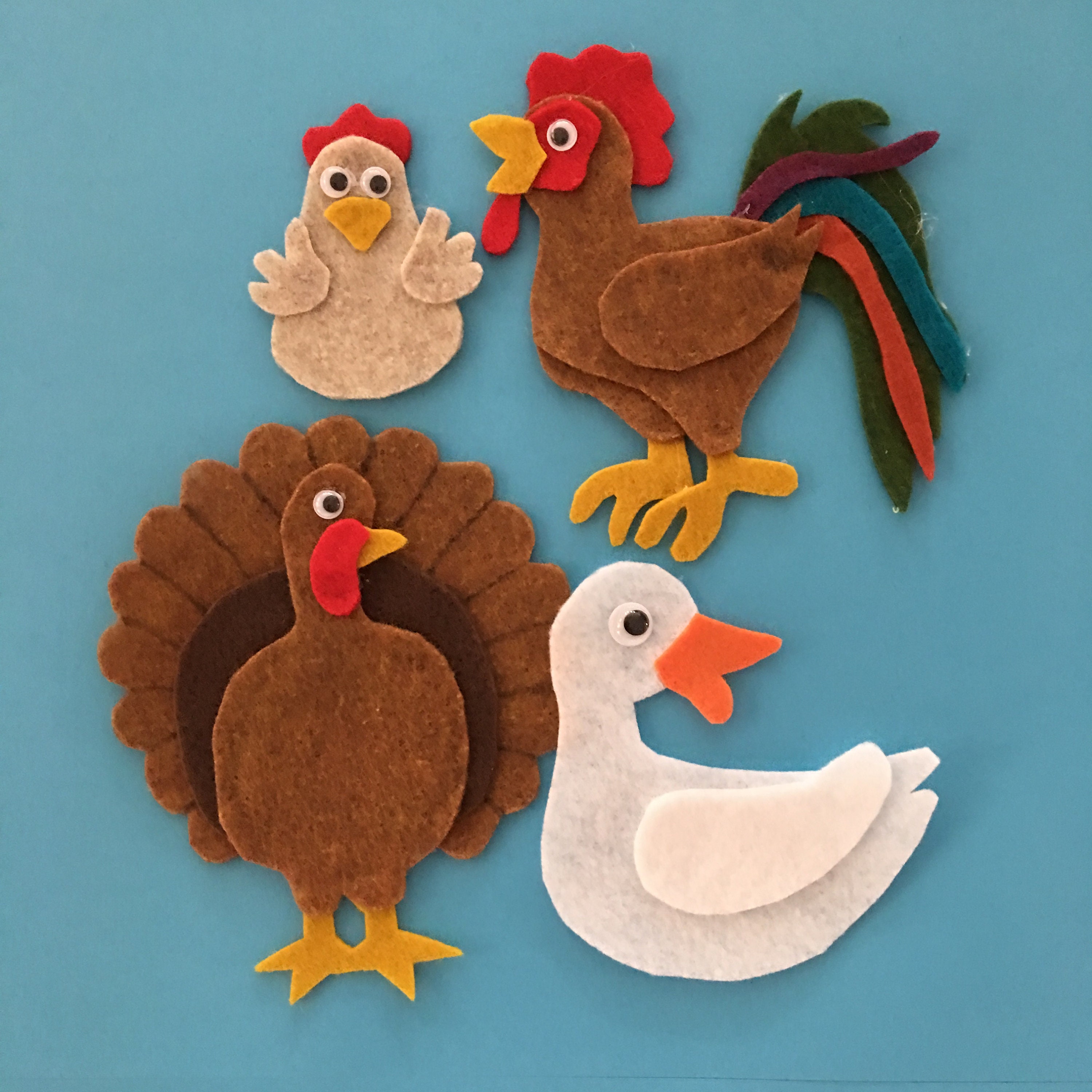 Farm Animal Felt Board Pattern Features 12 Animals a Farmer Etsy