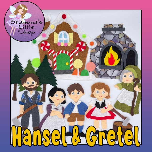 Hansel and Gretel Felt Story Pattern: Bring the Classic Fairytale to Life on Your Felt Board!