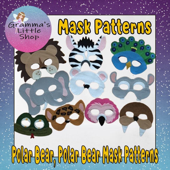Polar Bear What Do You Hear Animal Mask Patterns for Kids - Etsy Polar Bear What Do You Hear Animal Mask Patterns for Kids - Etsy