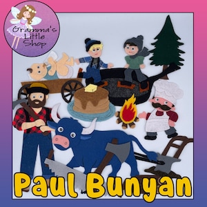 Paul Bunyan und Babe der blaue Ochse Folk Tale Filzmuster - Kids&#39; Storytime Craft Project