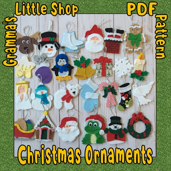 Christmas Ornament Patterns  -  PDF PATTERN ONLY  -
