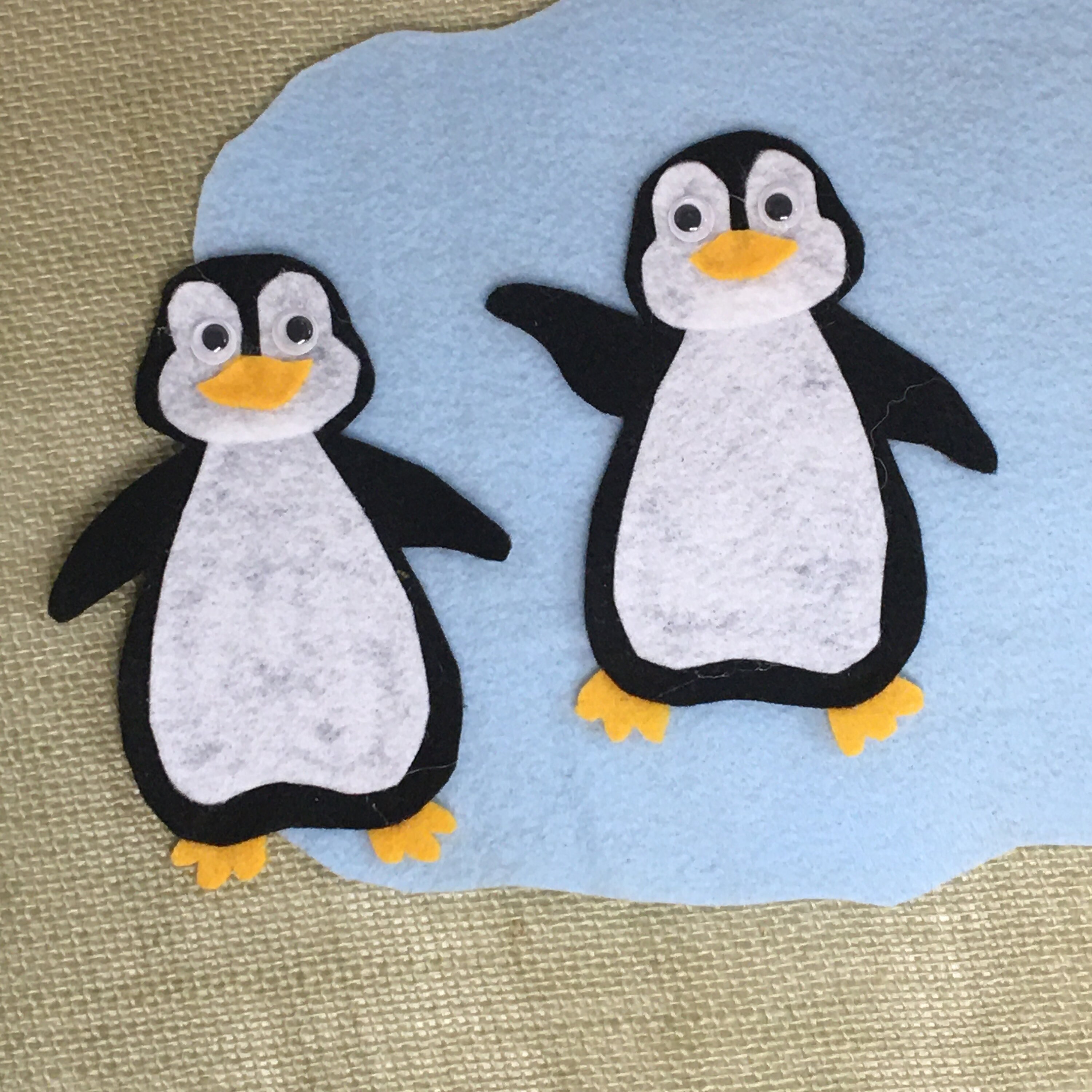 5 Perky Penguins, Penguin Felt Story, Felt Board Pattern