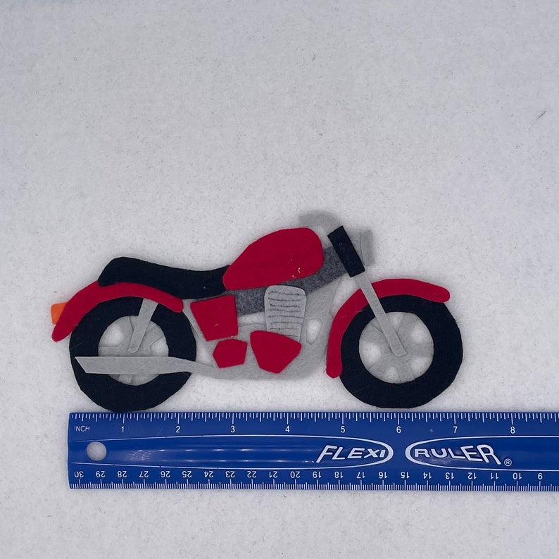 Wheels and Wings Felt Board Pattern, Felt Pattern for Motorcycle, Bike