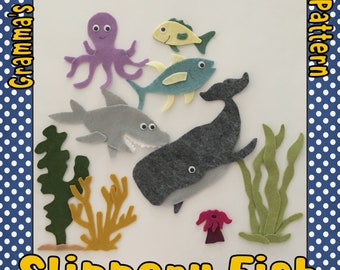 Slippery Fish Felt Story Board Pattern -  PDF PATTERN ONLY