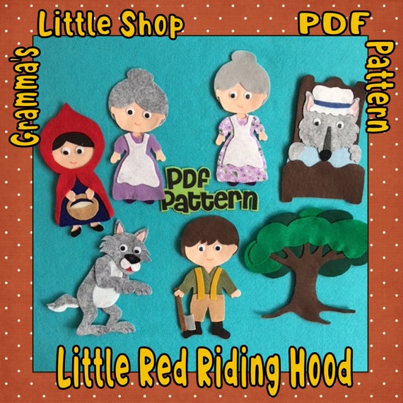 Little Red Riding Hood And The Big Bad Wolf Felt Board Pattern Etsy Canada
