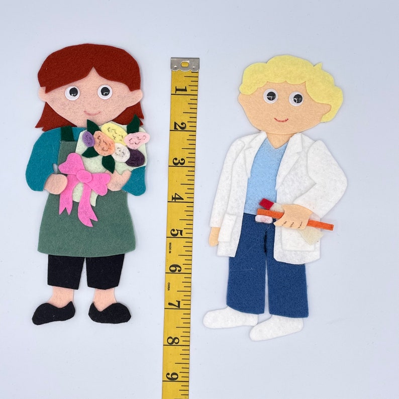 Community Helpers 3 Felt Board or Stick Puppet Patterns PDF - Etsy