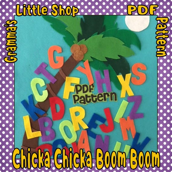 Chicka, Chicka, Boom, Boom Felt Alphabet Tree Story Board Pattern, Educational Toy (PDF Pattern)