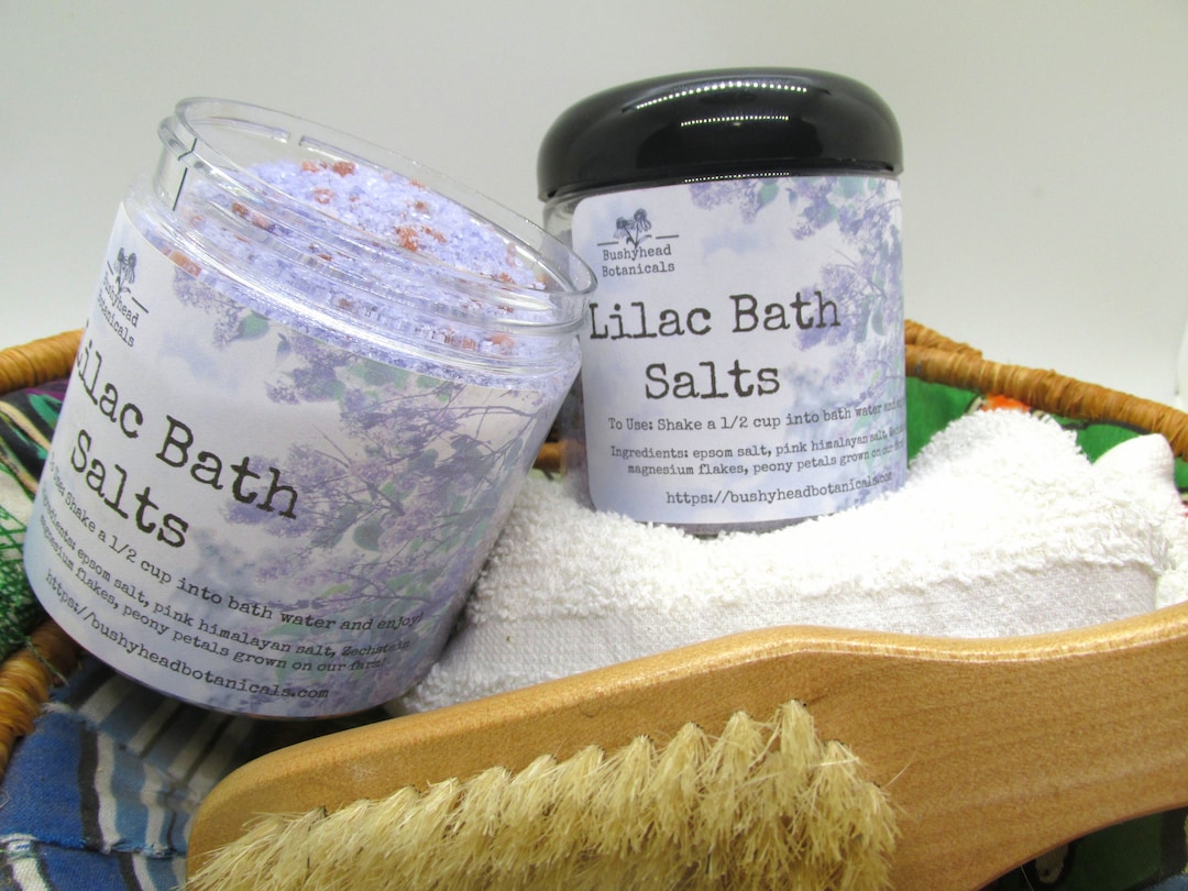 Lilac Bath Saltslilac Salt Soakbotanical Bath Saltsnatural Etsy
