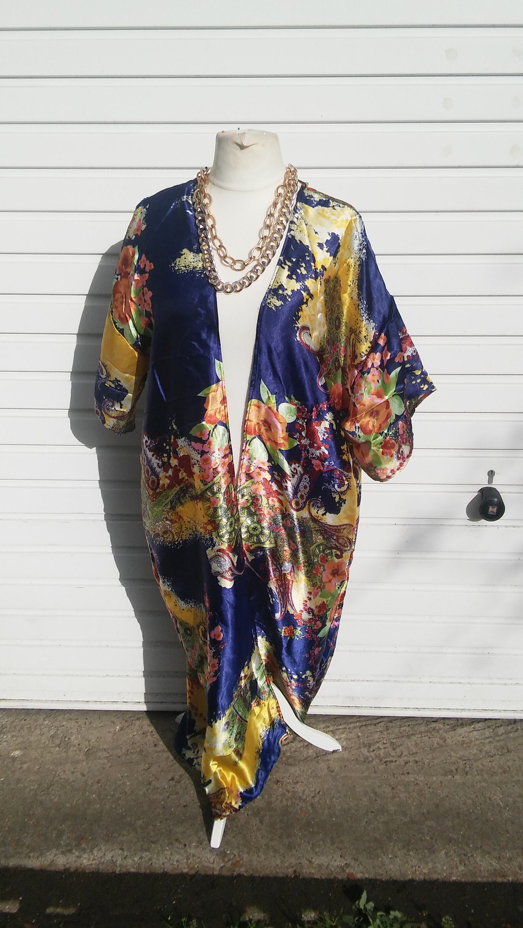 plus size maxi kimono