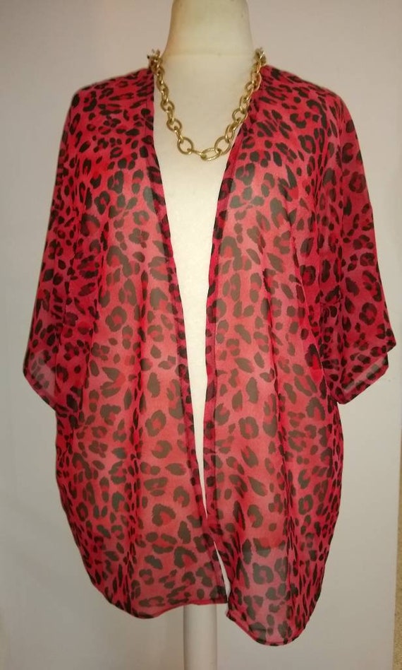 plus size red leopard print