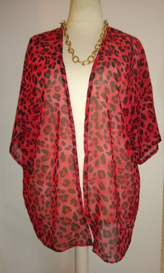 plus size red leopard print