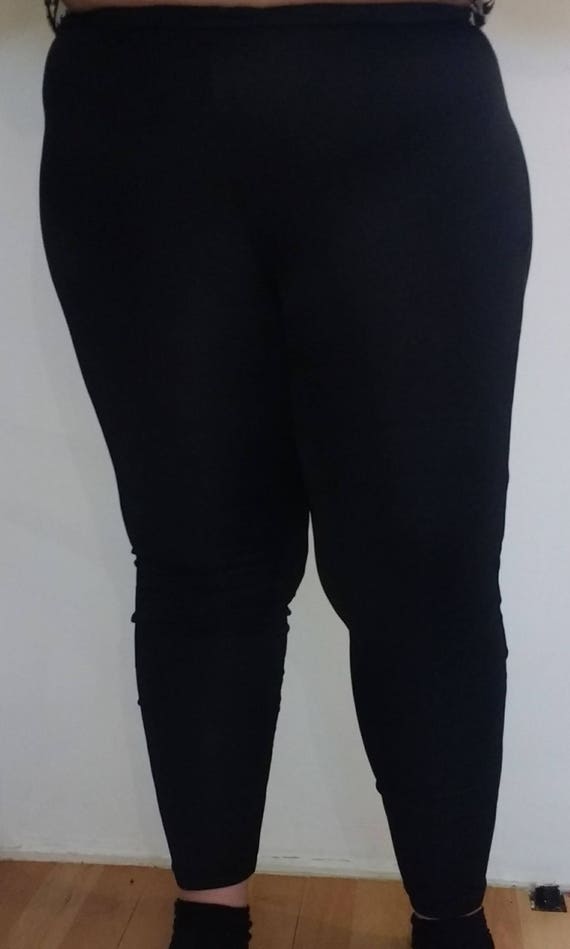 Thick black stretchy leggings Outlet