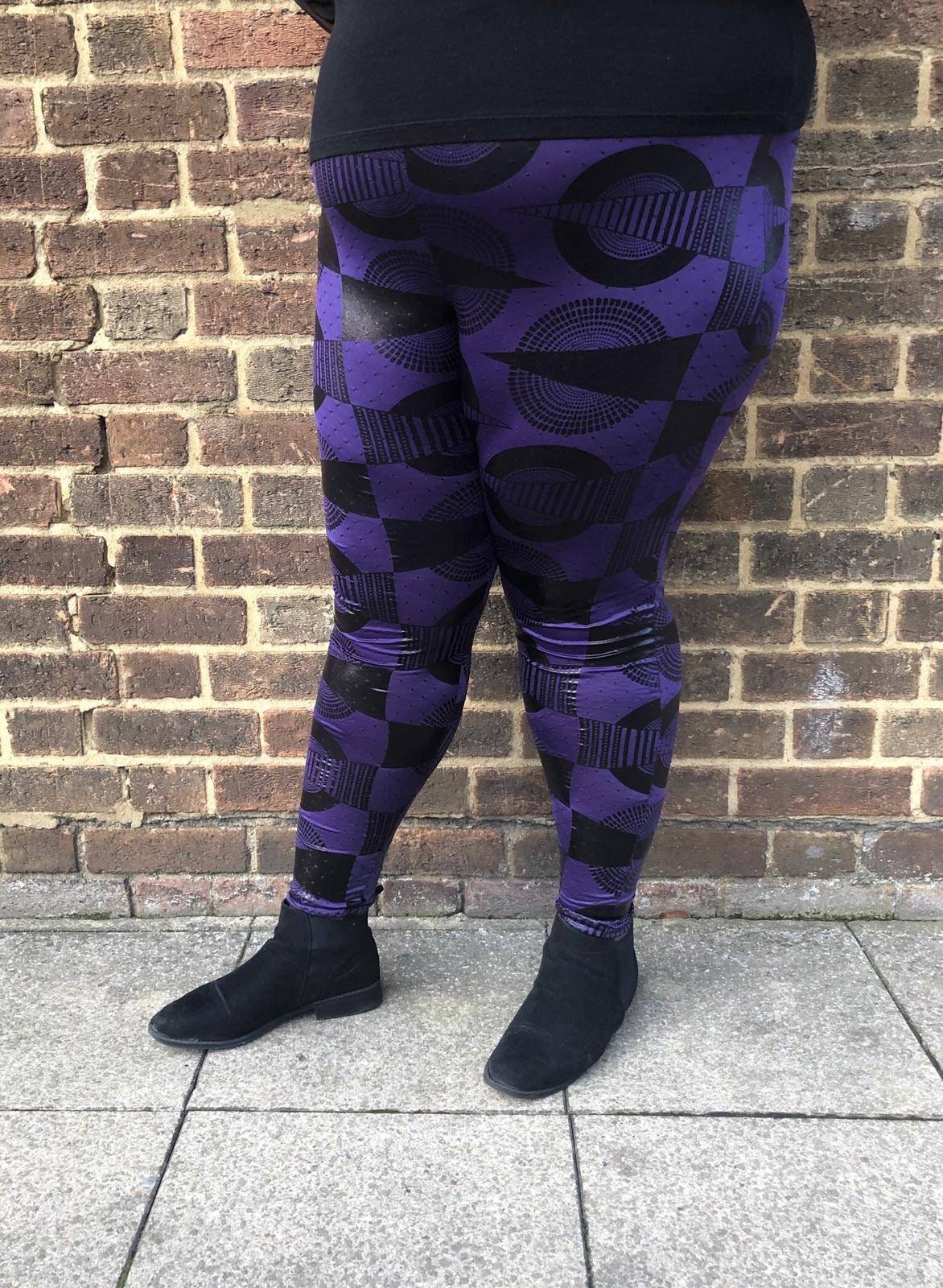 plus size patterned leggings uk