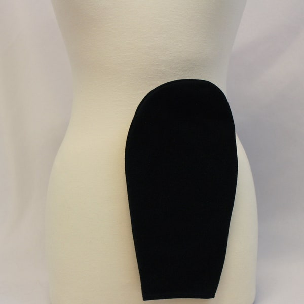 Open Bottom Black Brushed Tricot Ostomy Bag Cover Stoma Colostomy Pouch
