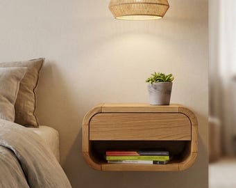 Floating Bedside Table, Night Stand, Bedside Cabinet, Floating Nightstand, Floating Bedside Cabinet, Floating Shelf With Drawer, Cabinet