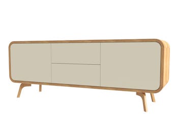 Sideboard, Low Dresser, Credenza TV Stand vinyl record storage Media Console with drawers Modern Mid century Handmade Custom Furniture