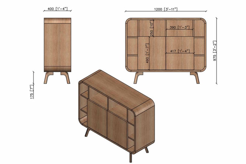 Dresser With Shelves Open Shelf Dresser High Dresser With Etsy