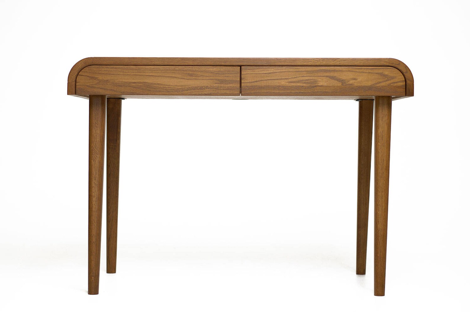 Large Wooden Computer Desk With Two Drawers, Mid Century Desk, Solid