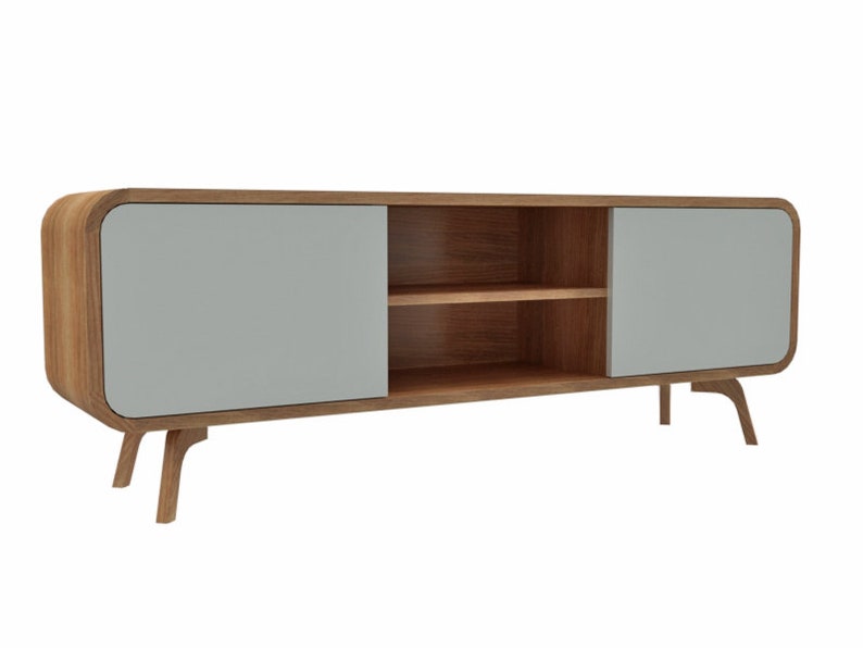 Tv Bench Long Sideboard Tv Unit Console With Shelf Tv Stand Etsy