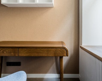 Computer Desk with two drawers, Desk for home, bureau, Console Table, Solid Wood Desk, Office Desk,  Writing Desk, Office Furniture