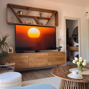 Plattenaufbewahrung, offenes Sideboard, Plattenspieler, Sideboard mit Regal, Bücherregal, Bücherregale, Aufbewahrungsregal, Aufbewahrungseinheit Bild 7