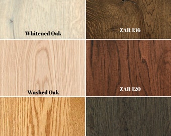 Campioni di legno / Tutti i 6 colori che offriamo / Campioni di legno di quercia