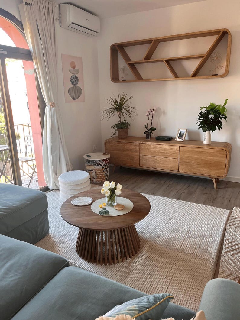 Plattenaufbewahrung, offenes Sideboard, Plattenspieler, Sideboard mit Regal, Bücherregal, Bücherregale, Aufbewahrungsregal, Aufbewahrungseinheit Bild 6