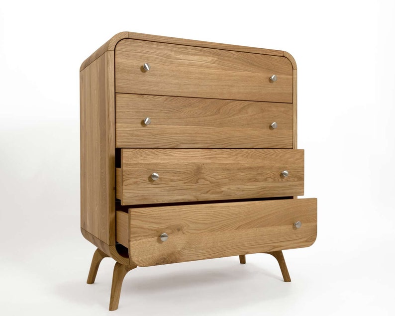 bed and chest of drawers