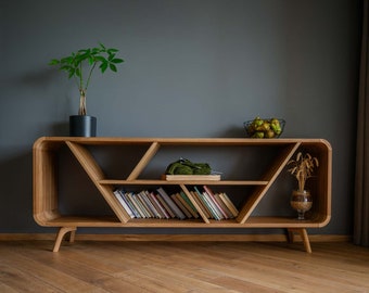 Vinyl Record Storage, Open SIdeboard, Turntable Stand, Sideboard with Shelving, bookcase, bookshelves, storage shelves, home storage unit