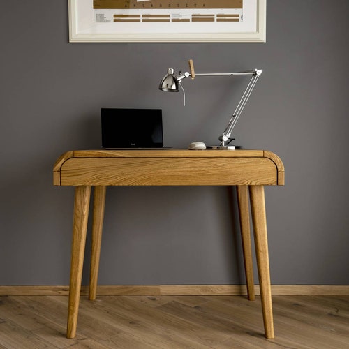 Rood Koopje converteerbaar Artisan Solid Oak Wood Desk Computer Desk Home Office - Etsy