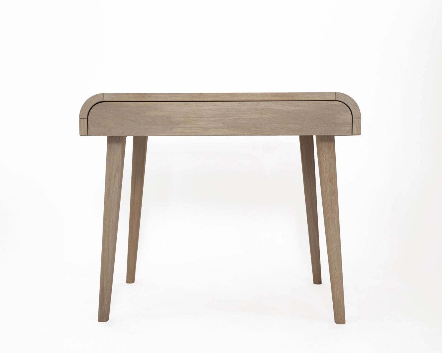 Small Computer Desk With Drawer in Whitened Oak, Mid Century Desk, Solid Oak Desk, Office Desk