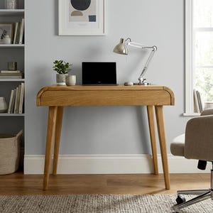 Escritorio artesanal de madera maciza de roble, escritorio para ordenador, oficina en casa, escritorio de madera, escritorio de oficina, escritorio a medida, escritorio de escritura, escritorio de oficina imagen 2