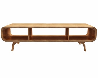 TV Stand, TV Unit, bookcase in wood, Vinyl Record Storage in Natural Wood, shelving, bookshelves, Wall Shelf, home storage unit, shelving