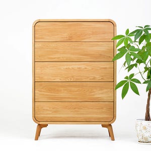 Holz Kommode, Schlafzimmer Kommode, Schlafzimmer Kommode, Massivholz Kommode, Schrank, Anrichte, Buffet, Handgefertigte moderne Eichenmöbel Bild 1