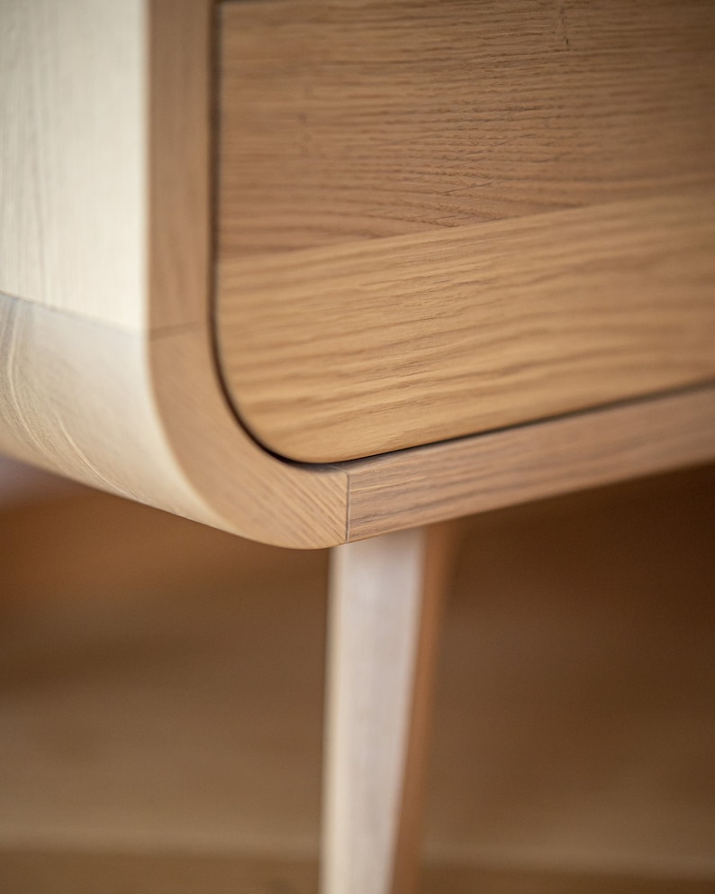 TV Console TV Stand Small Sideboard in Solid Oak With Soft Etsy UK