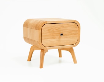 Nightstands Pair, Nightstands Wood, Nightstands with drawer, Bedside Table, Pair of Nightstands, End Table, Side Table, Night stand in Oak