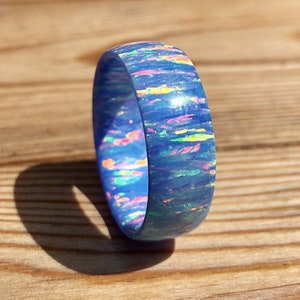 Aurora solid bello opal ring