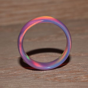 Dreamy lavender solid nebula opal ring image 4