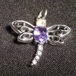 Sterling Silver Dragonfly with CZs -- w4266